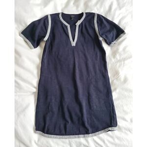 J.Crew Womens V-Neck Short Sleeve Pullover Tunic Navy Blue Size‎ XS
